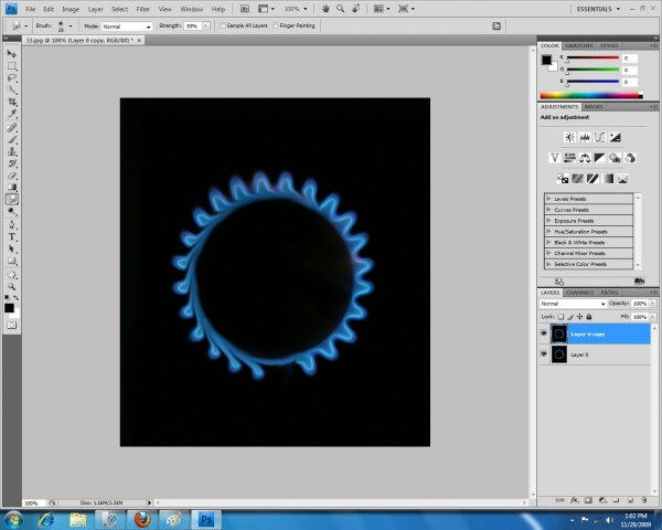 Creation of BLUE SOLAR ECLIPES: Step 3